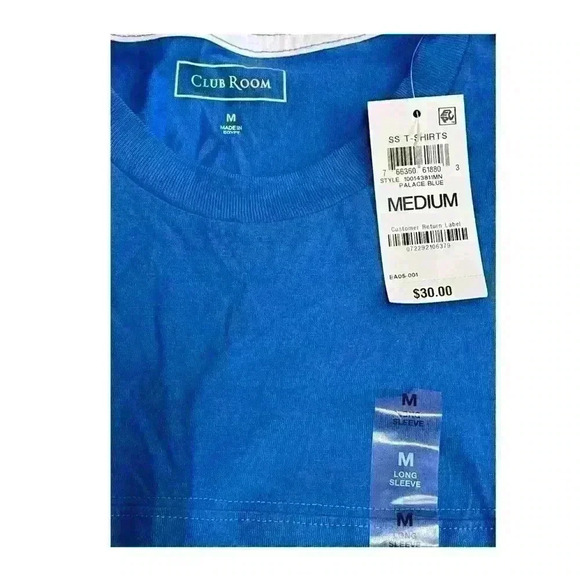 Club Room Men’s Football T-Shirt Created For Macy’s Palace Blue Size M - Picture 8 of 8